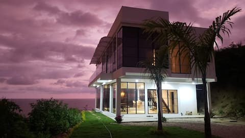 Beach front cliff house