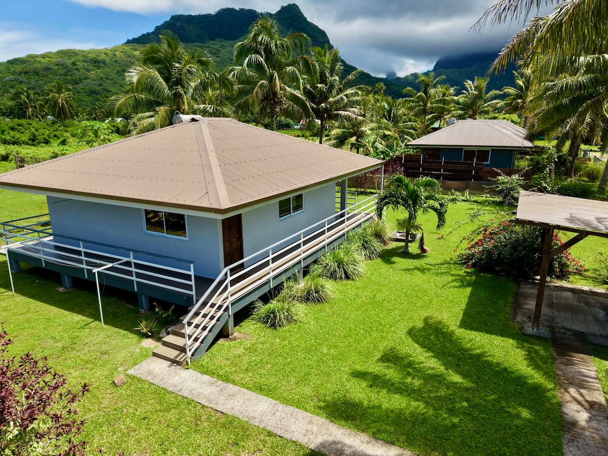Vue extérieure du fare TVH Lodge Moorea