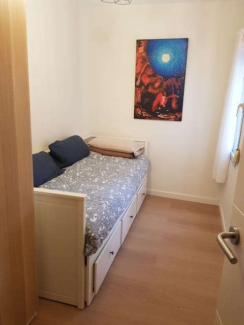 Comfortable and quiet room.