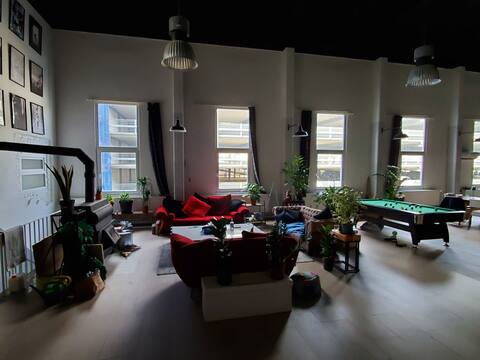 Loft in a former power plant