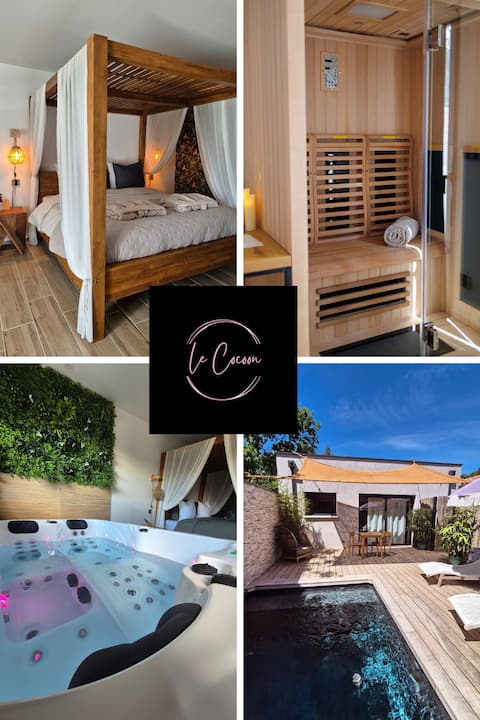 Le Cocoon – Jacuzzi, Sauna and Private Pool
