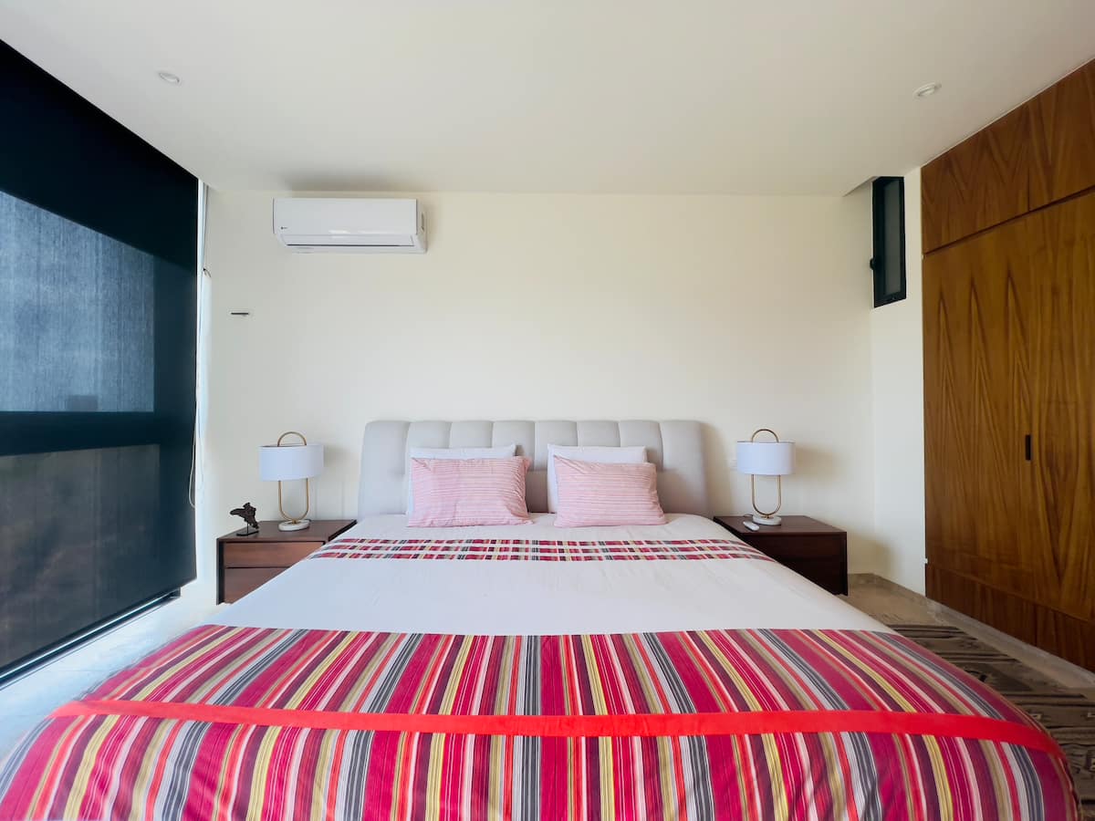 Recámara con hamaca yucateca tradicional - condo Makou