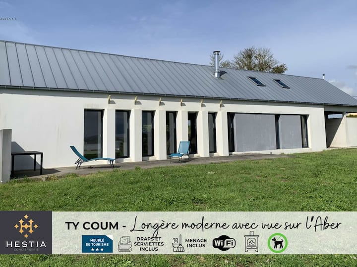 Ty Coum - Longère Moderne Avec Vue Sur L'aber - Plouguerneau