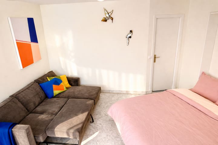 1 Min Plage, Clim, Parking, Terrasse, 15 Min à Mc - マントン