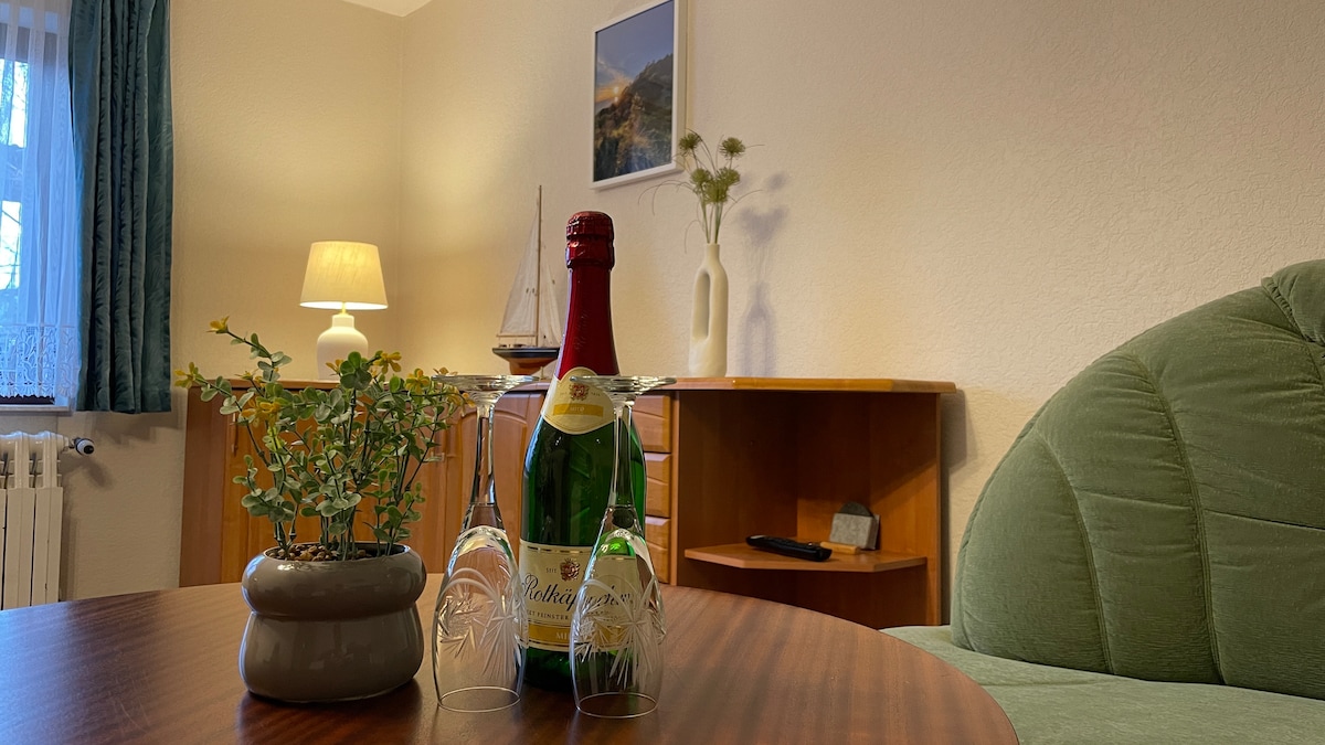 Popular Airbnb listing: Large apartment with terrace on the Achterwasser in Benz