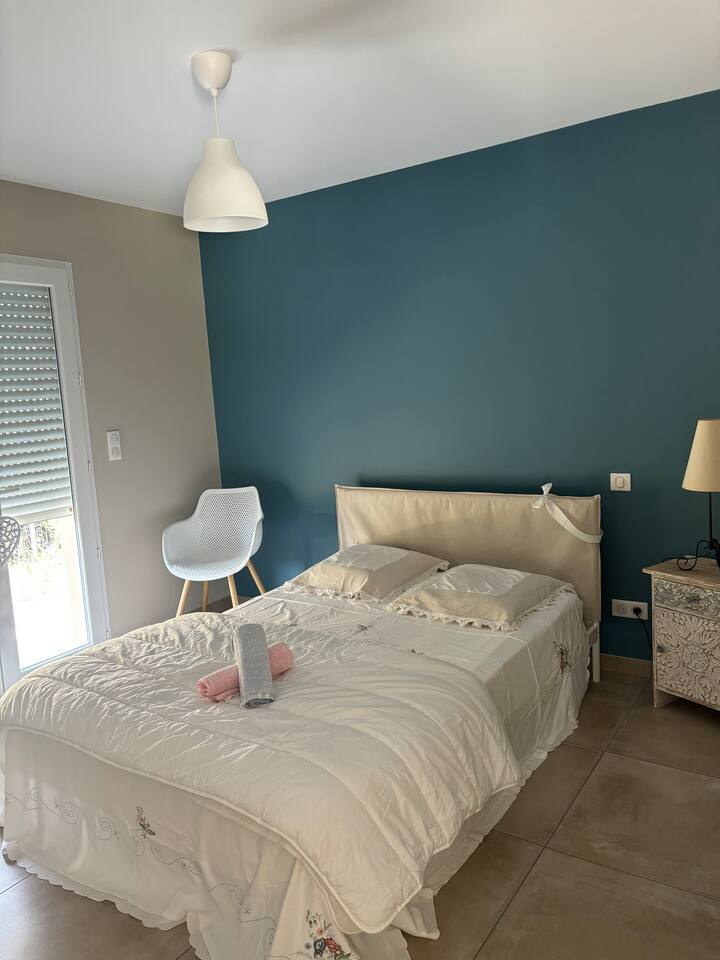 Habitación azul con terraza privada 