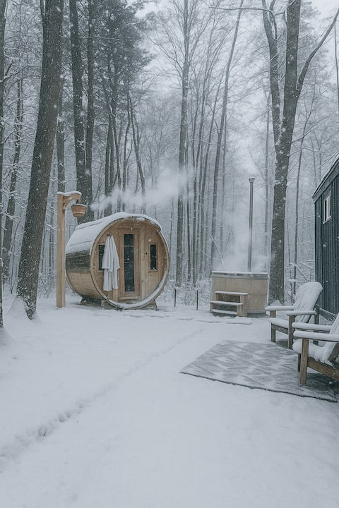 Oliver's Tiny Home In The Forest | Sauna & Hot Tub
