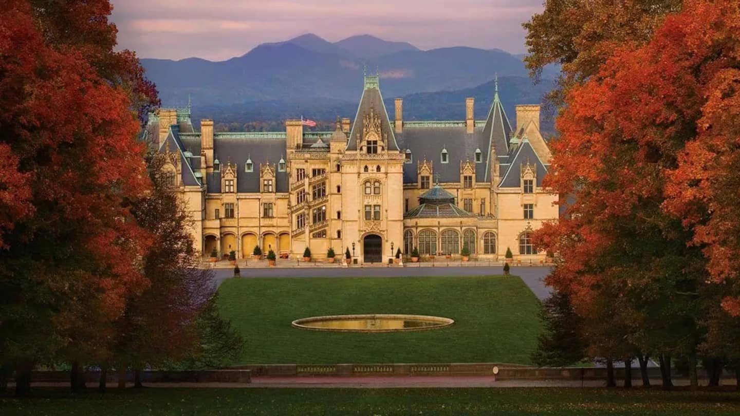 Walk the Biltmore grounds when the maples turn, about 25 minutes from your door