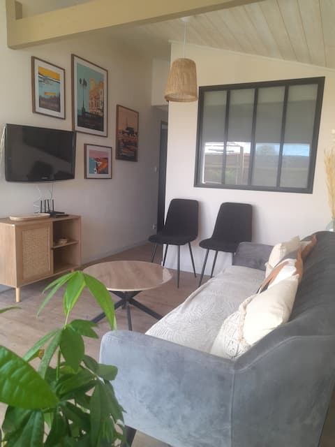 Successful Airbnb property: House 4p*private covered jacuzzi* 1.6 km from beach in Brem Sur Mer