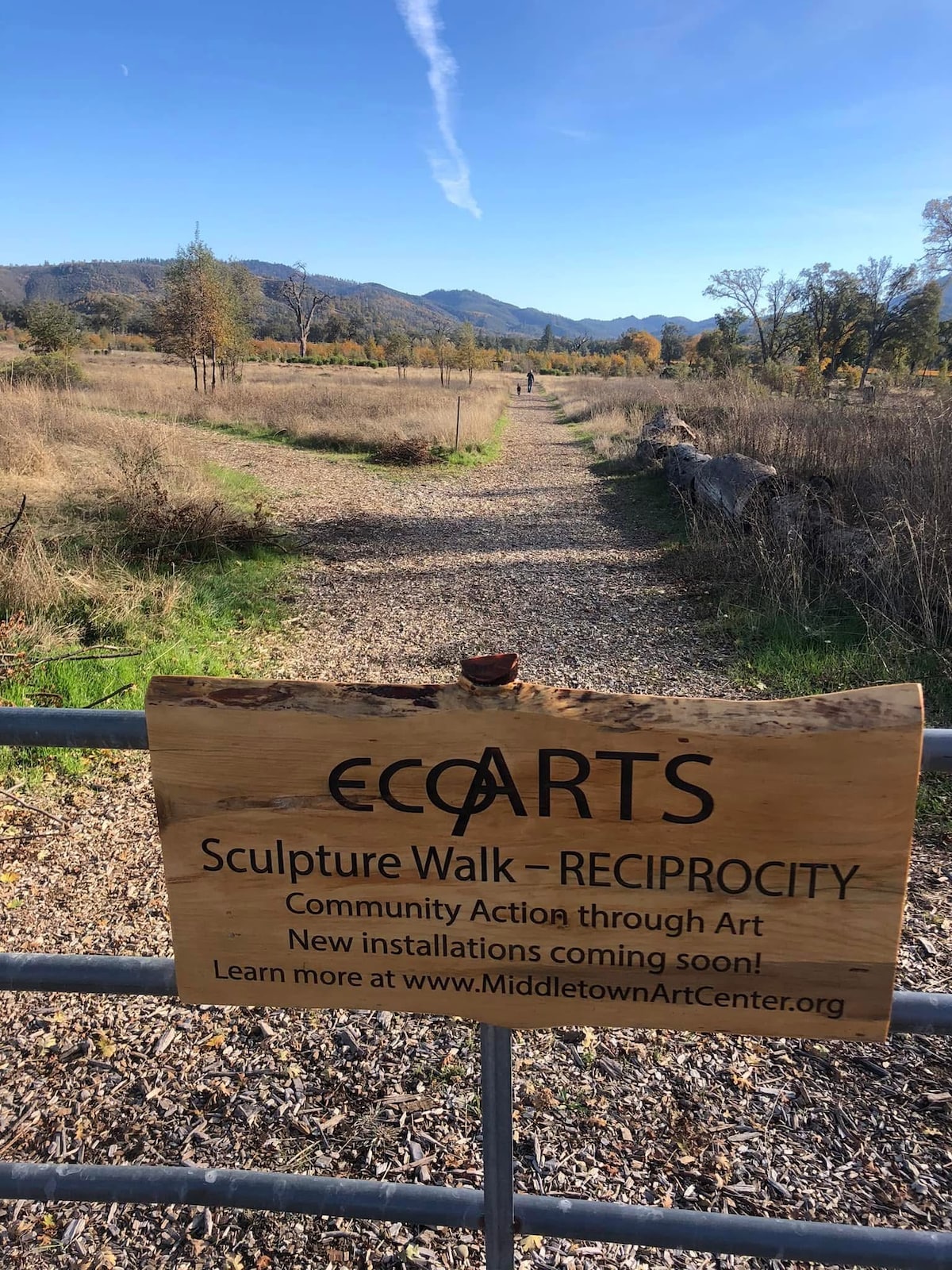 The Sculpture Walk in Middletown has views of vineyards and mountains and sculpture installations. Free and dog friendly. at Stargazing Dome in Hidden Valley Lake