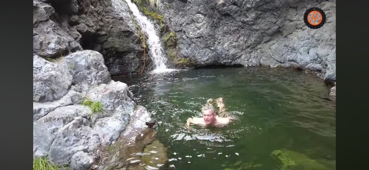 Swimming in the Summer in one of many swimming holes in Lake County. at Stargazing Dome in Hidden Valley Lake