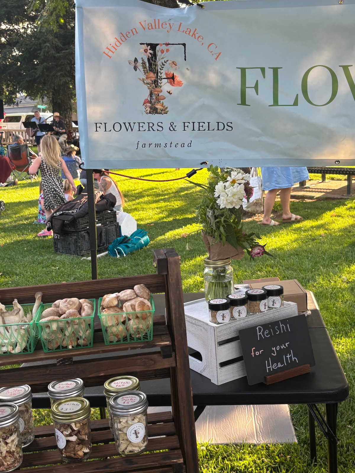 Our seeet Friday farm market is really local! at Stargazing Dome in Hidden Valley Lake