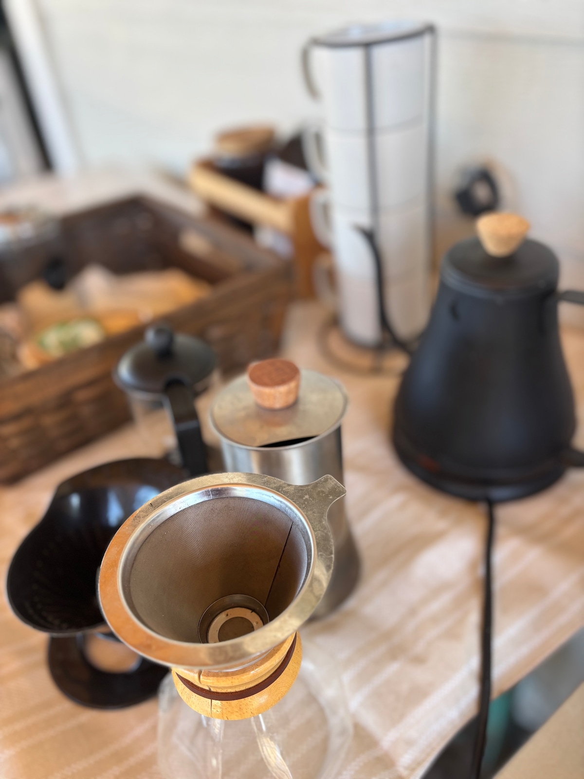 We are coffee fanatics and give you about 5 different ways to make a cup. at Stargazing Dome in Hidden Valley Lake