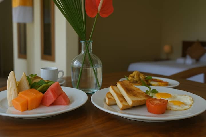 Ubud Homestead Guest Room 2 – Breakfast - Ubud