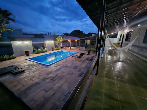 House with heated pool, hot tub.