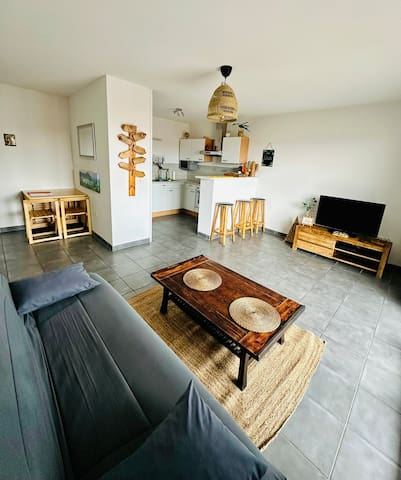 Entire home with 2 bedrooms in Parentis En Born - Appartement 