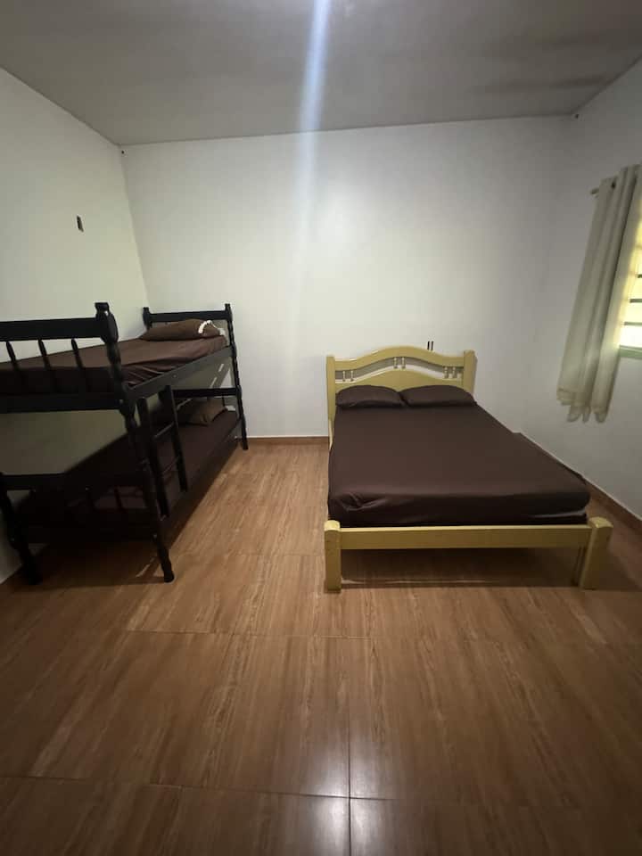 Suite 1: Comfortable bed and privacy.