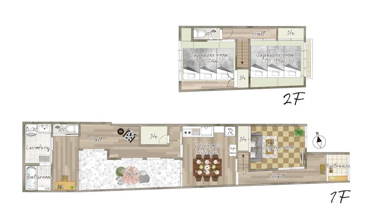 Sumire Stay | 100㎡町家貸切 | 高山駅徒歩15分・無料駐車場 | 6名ok - Takayama