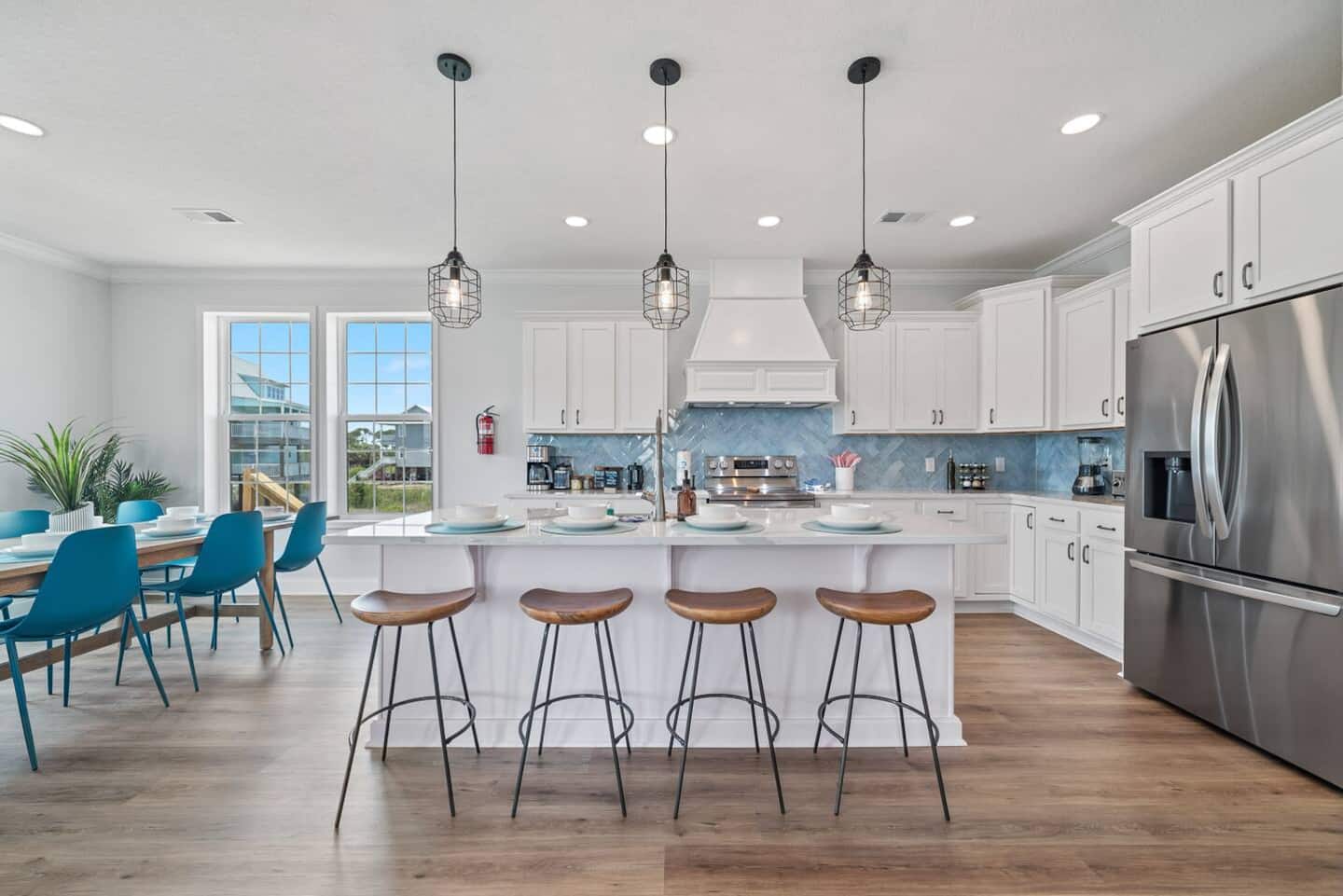 Kitchen with island seating