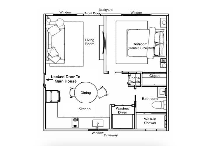 Tiny Home-like Guest Suite - 1br/1ba, Kitchen, W/d - San Jose, CA