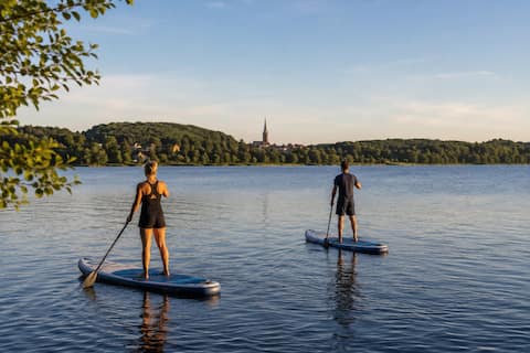 Apartment overlooking Skanderborg Lake with 8 beds