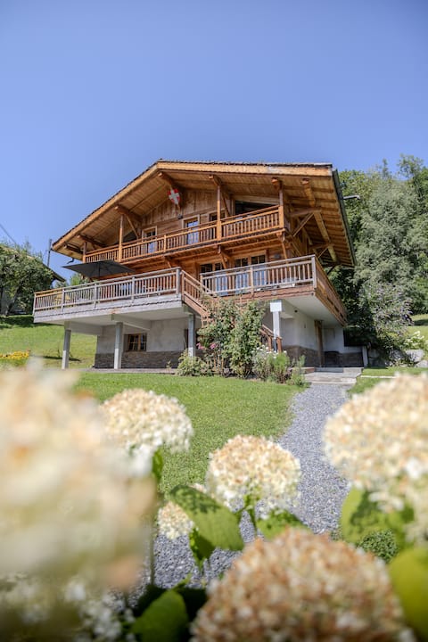 Charming chalet for 14 people with Mont-Blanc view