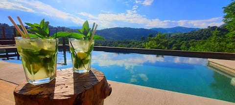 Villa Paradis with Pool, 5 Bedrooms (18 people), Near Nice