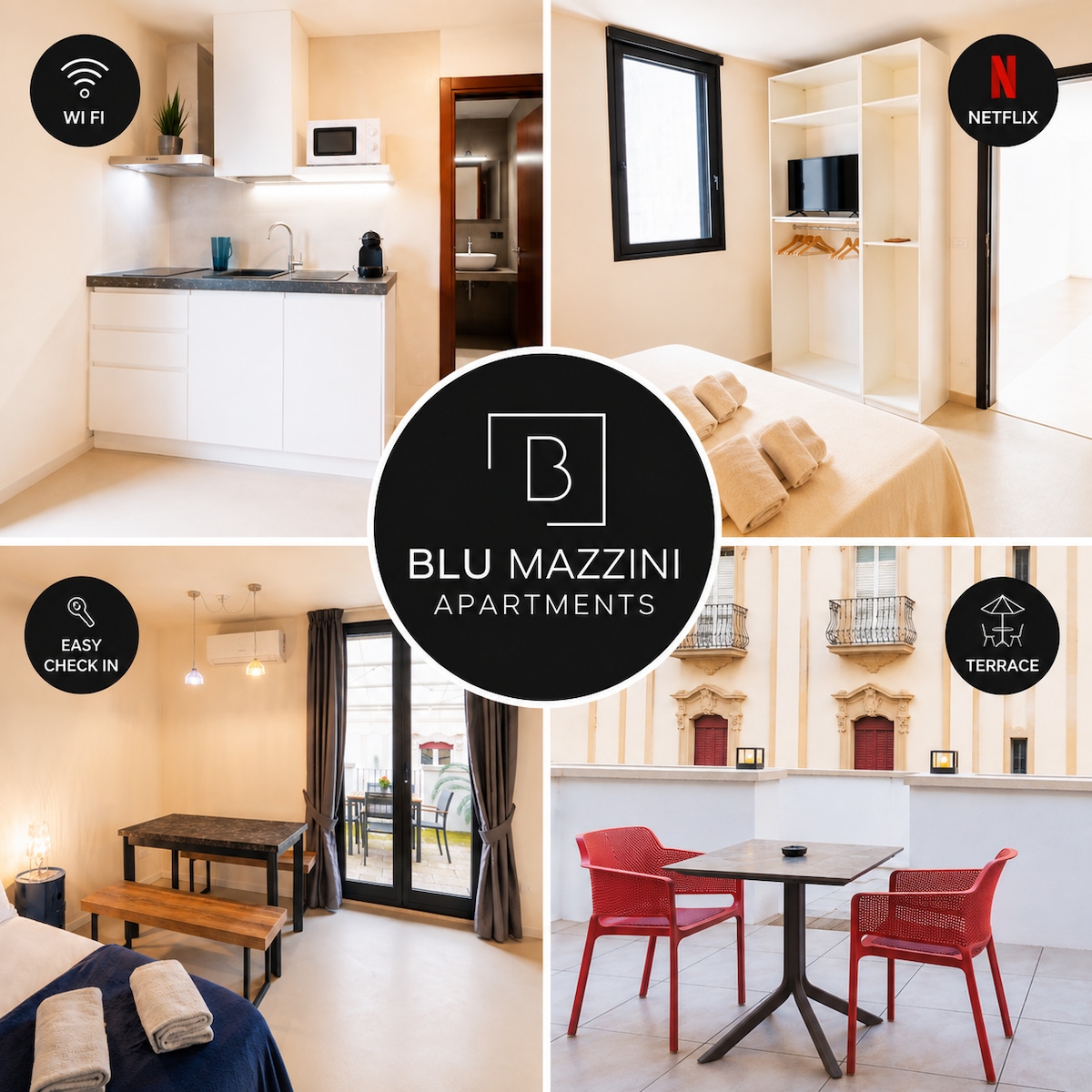 Blu Mazzini - Monolocali con terrazza-Lecce centro - Masseria Grande