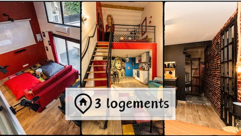 3 logements 300 m2 /billard/babyfoot/bar à jeux
