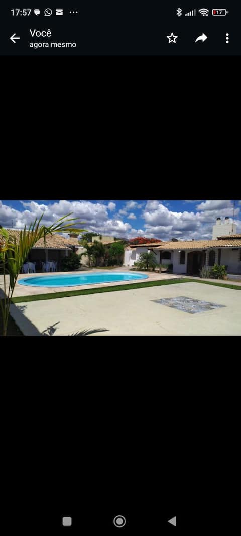 casa confortável com piscina