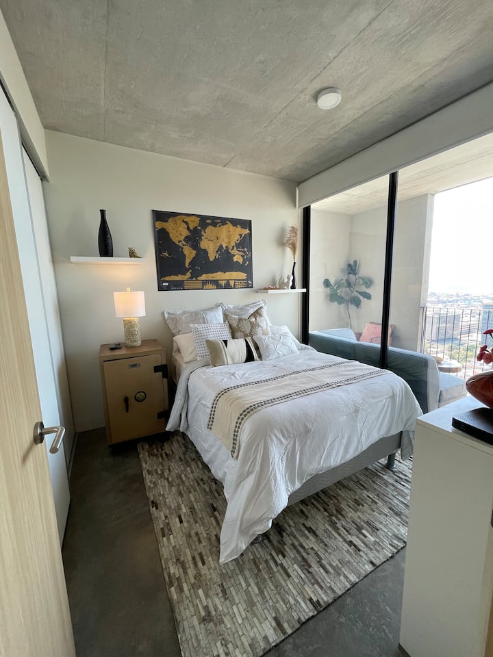 Superior type queensize bed.