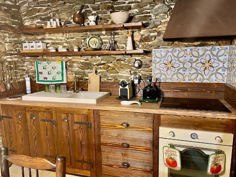 Typical house nestled in Mediterranean landscape