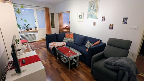 Top performing Airbnb: Cozy two-bedroom apartment next to Harju in Mattilanpelto