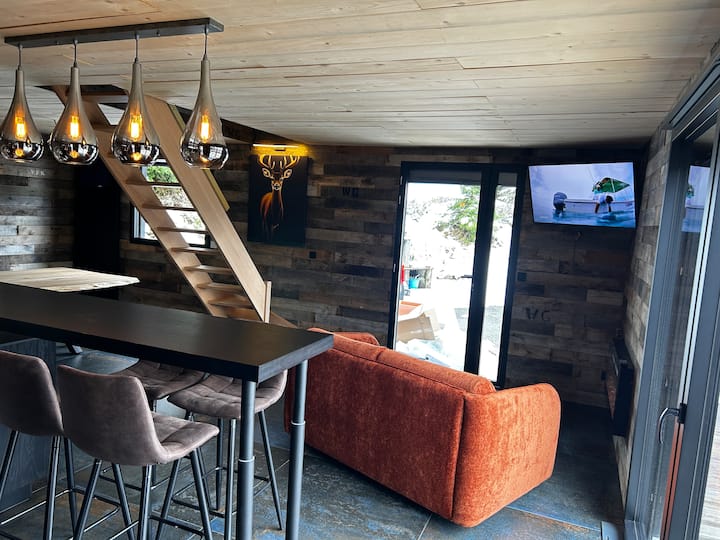 Chalet Avec Jacuzzi, Vue Sur Les Vosges - Haute-Saône
