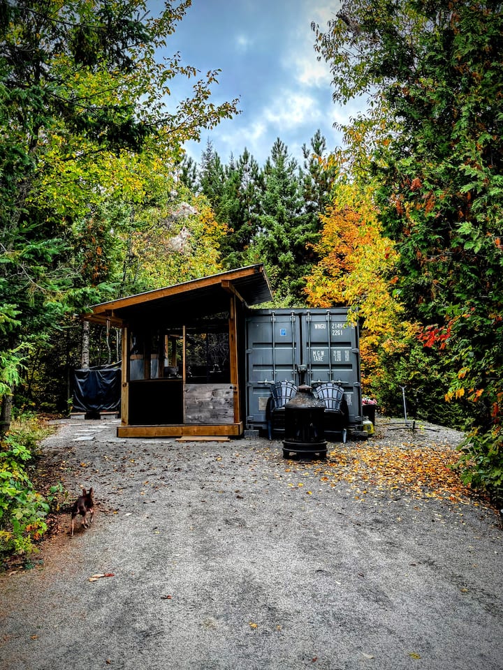 Private Off-Grid Cabin Chic & Cozy Forest Escape - Shipping containers ...