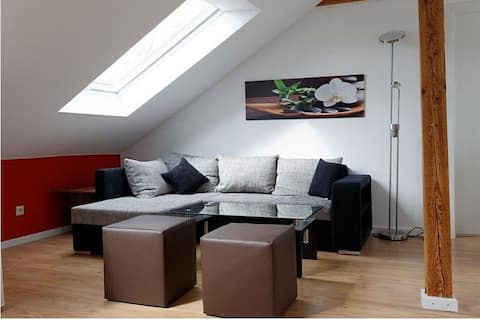 Small cozy attic apartment in the countryside