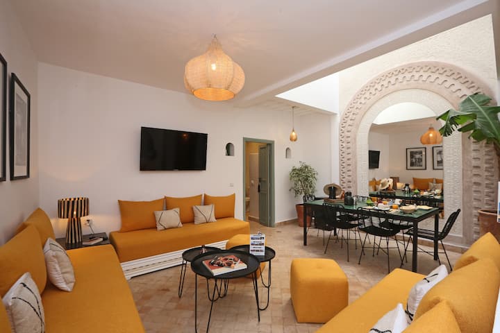 Riad Lumineux•rooftop•petit Dej•7 Min Jemaa El Fna - Marrakesh