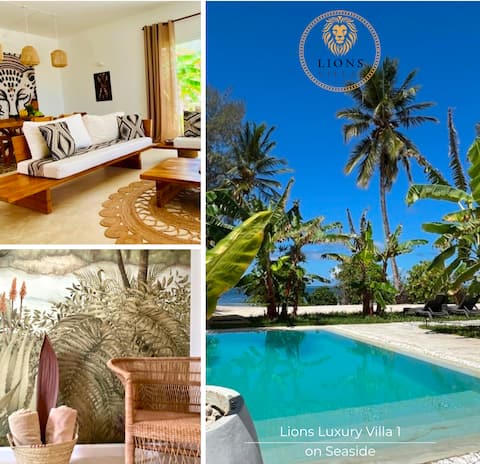 Luxury Lions Villa 1 Beach Front with Private Pool