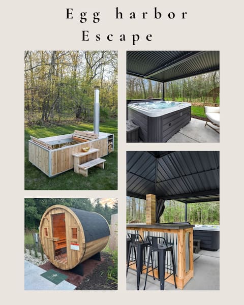 Egg Harbor Escape | Hot Tub | Cedar Sauna | Privac