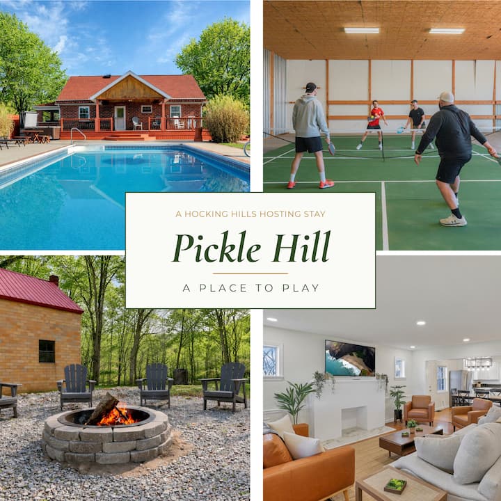 Pickle Hill - pool, pickleball court, sleeps 10! - Houses for Rent