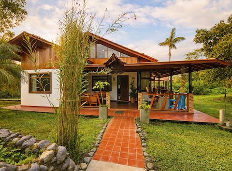 Dream house surrounded by nature