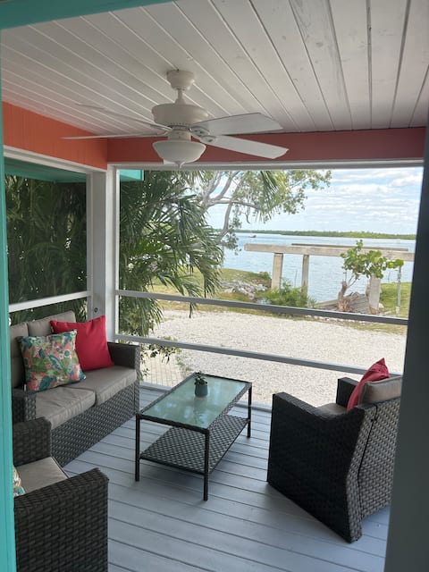 Direct Water Views with screened in Porch