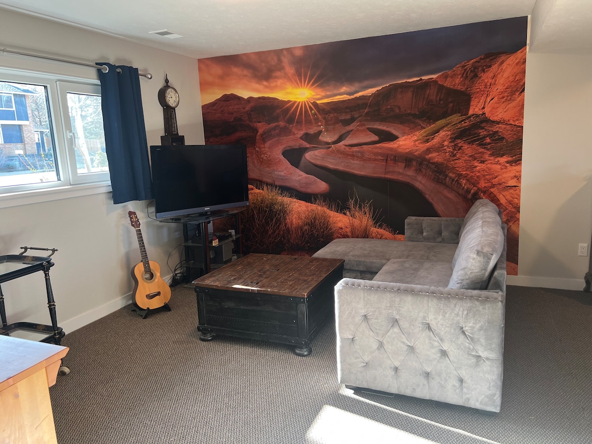 Dhomë ndenjeje në katin e poshtëm