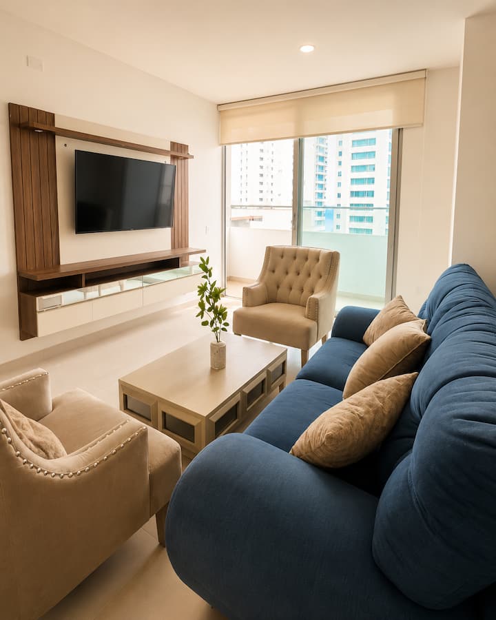 Apartamento De Tres Habitaciones Con Vista Al Mar - Santa Marta, Colombia