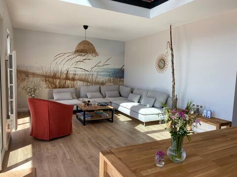Airbnb performant: Sea view 50m beaches&centre 4 chbres St/Marc sur mer à Saint Nazaire