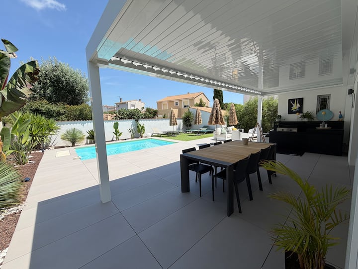 Villa Céladon-vue éTang De Thau-port à Pied - Agde
