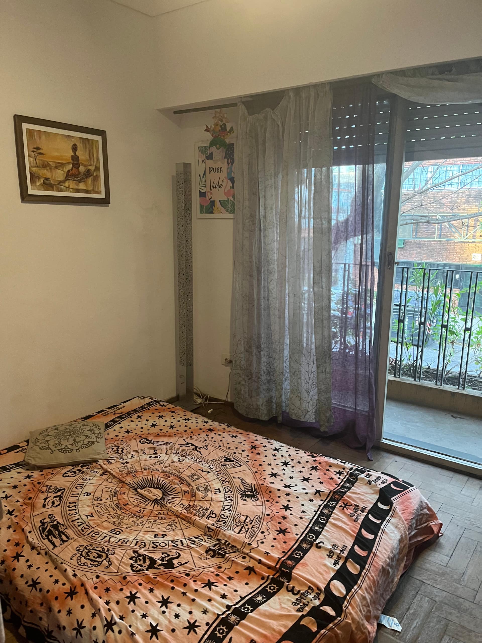 Bedroom, private bathroom and kitchen