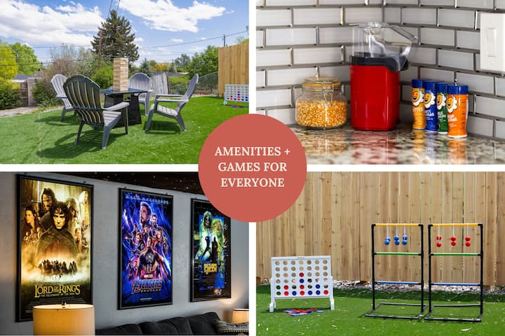 Hot Tub • Fire Pit • Grill | Movie House for 12 - Houses for Rent