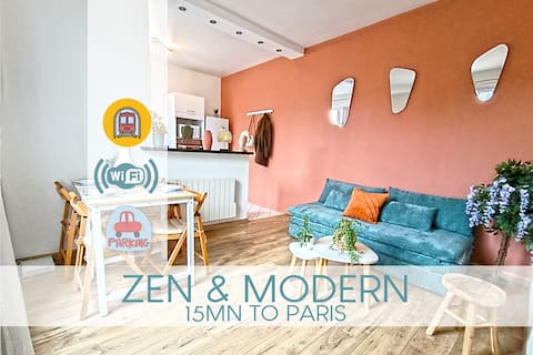 15 minutes from central Paris - Parking & quiet neighborhood