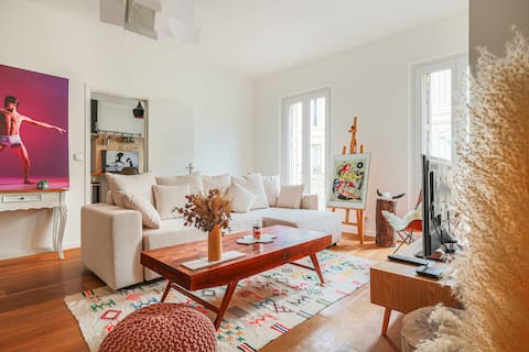 Top performing Airbnb: The Artist-cosy T2-65m2-air conditioning-city center-joliette in Marseille 2e Arrondissement